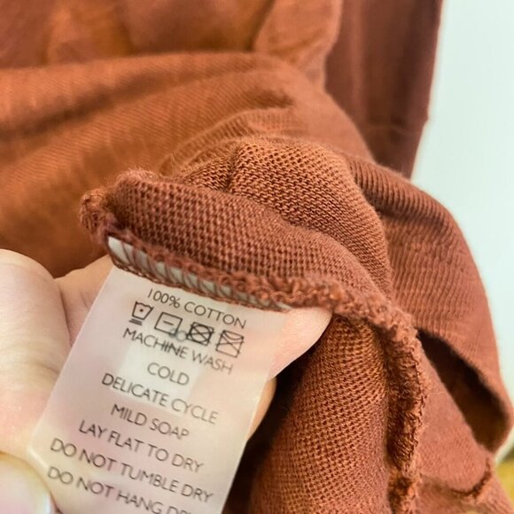 Peruvian Connection Brown Long Sleeve Tunic with Pockets - Picture 8 of 14